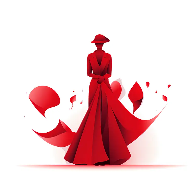 Elegant Woman in Red Dress