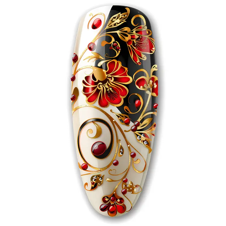 Elegant Floral Nail Art