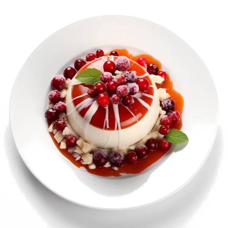 Panna Cotta with Berries and Caramel