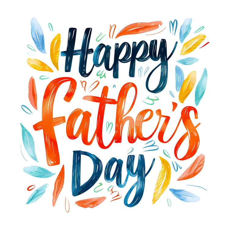 Vibrant Happy Father's Day Greeting