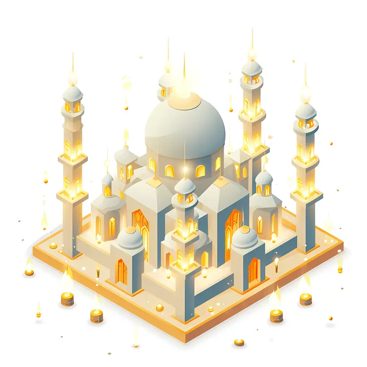 Illuminated Mosque for Ramadan