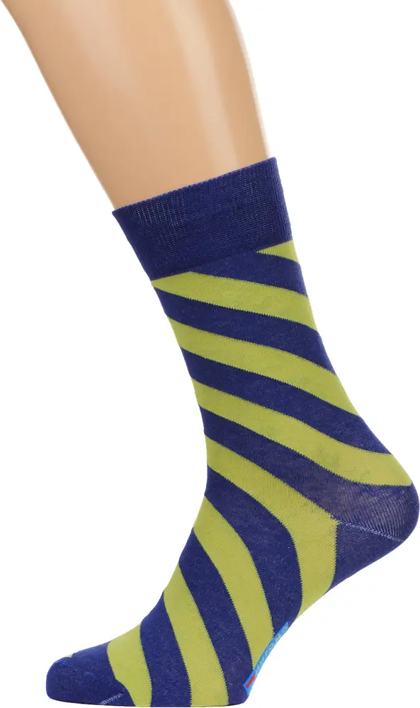 Blue and Green Striped Sock