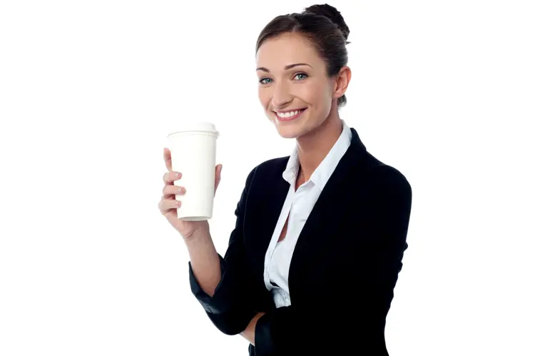 Businesswoman Holding Coffee Cup