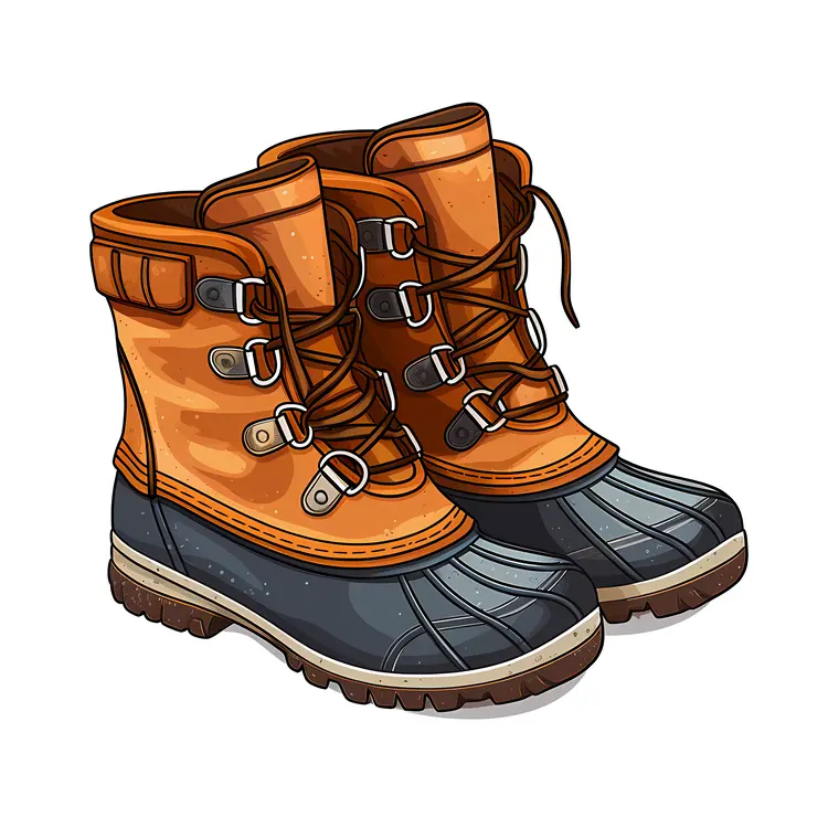 Cartoon Winter Boots with Rubber Sole
