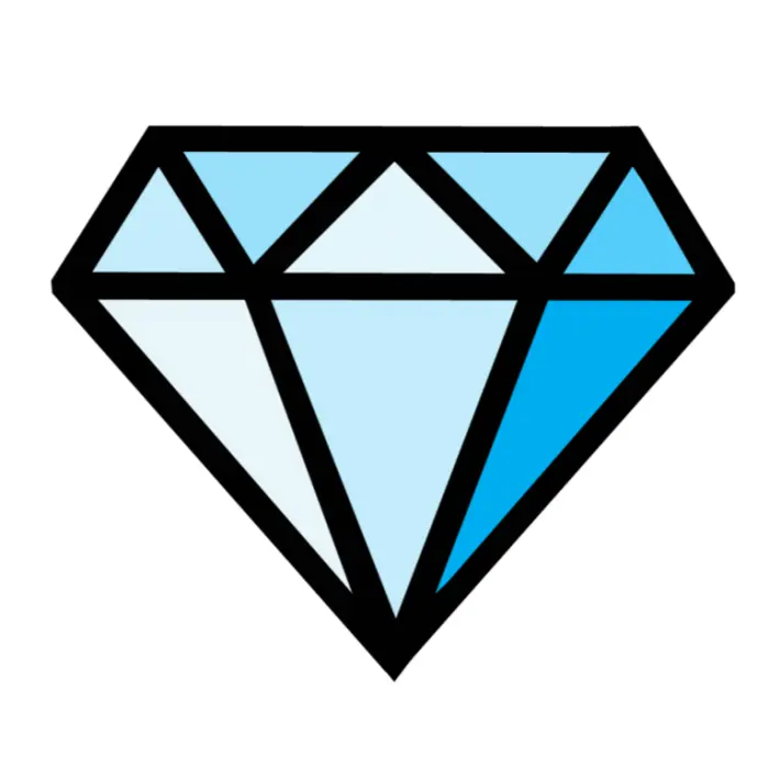 Simple Blue Diamond Icon