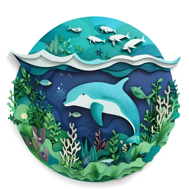 Colorful Dolphin Illustration