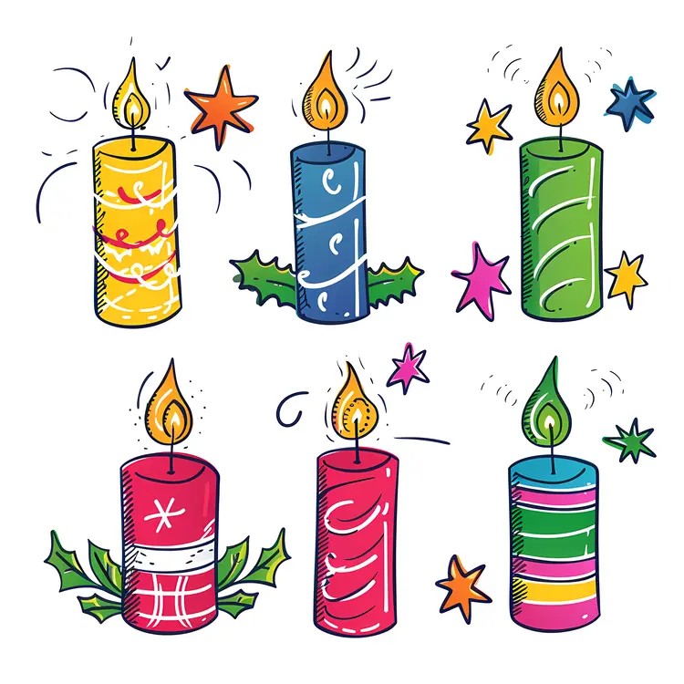 Colorful Decorative Candles