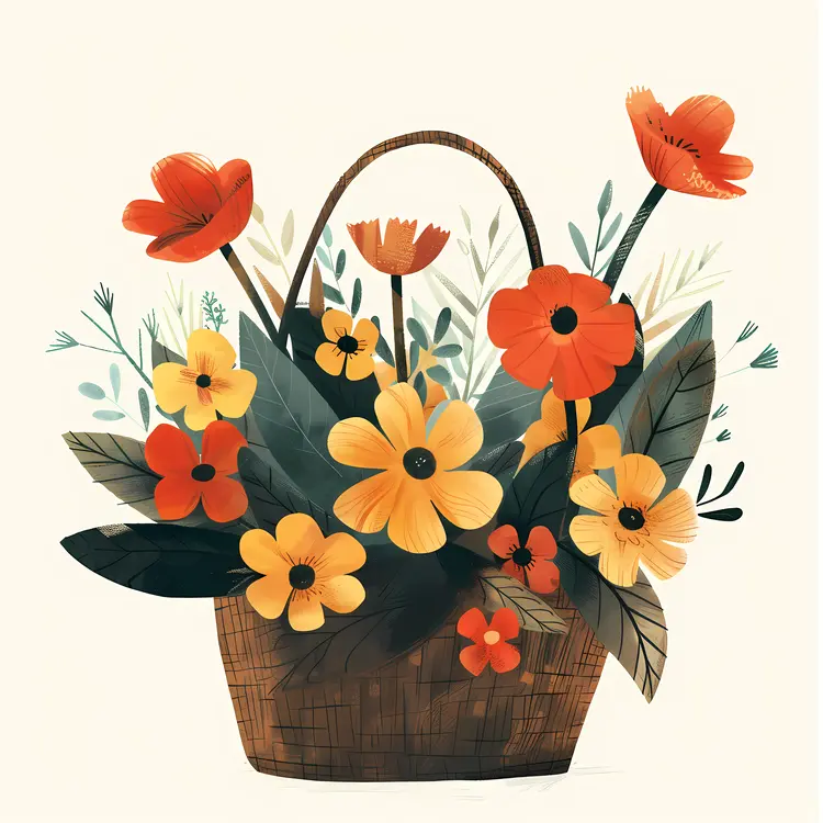 Artistic Flower Basket
