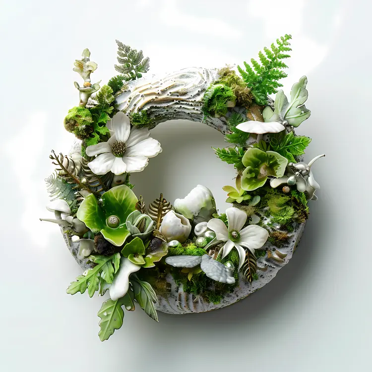 Beautiful Green Floral Wreath