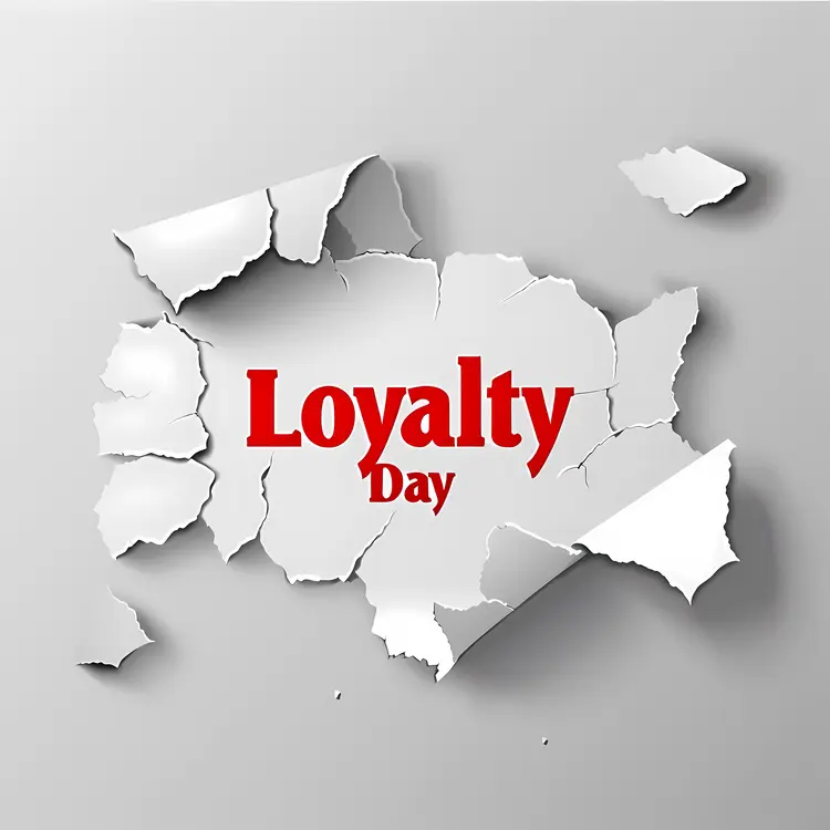 Loyalty Day with Cracked White Background