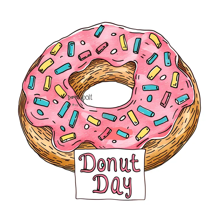 Donut with Sprinkles for Donut Day