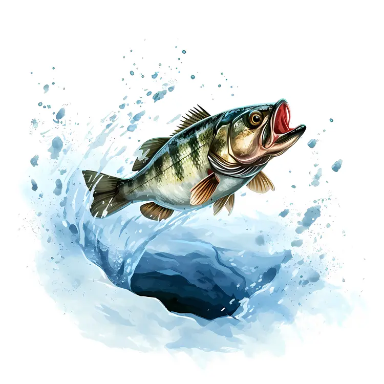 Fish Jumping Out of Ice