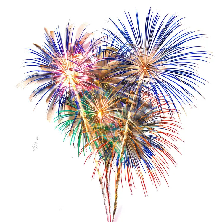 Colorful Fireworks Display