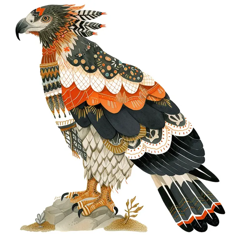 Majestic Decorative Eagle with Intricate Feathers
