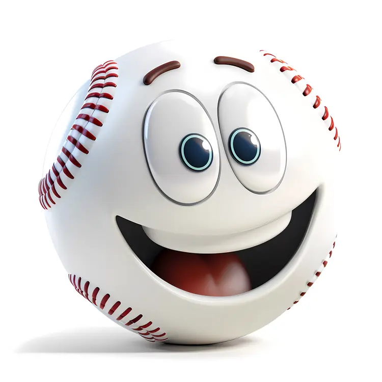 Smiling Cartoon Baseball