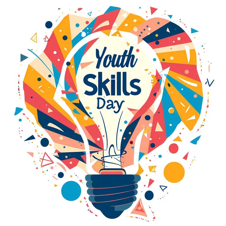 Colorful Youth Skills Day Light Bulb