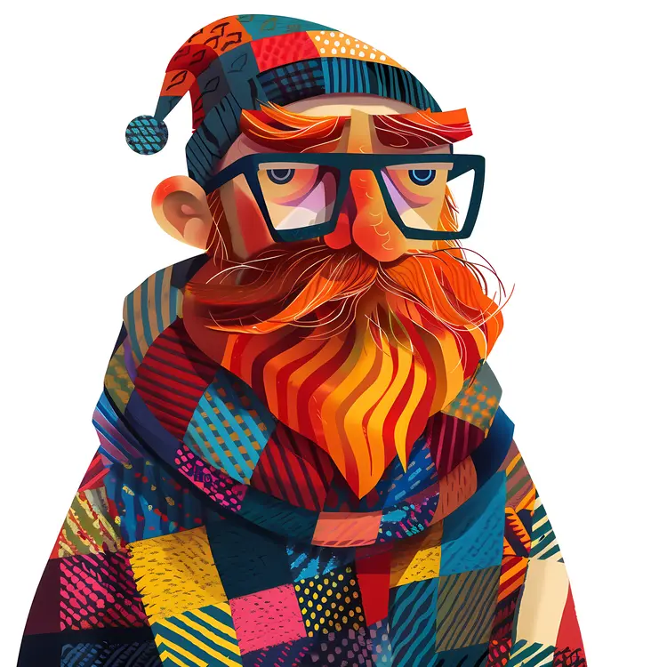 Man with Glasses Illustration