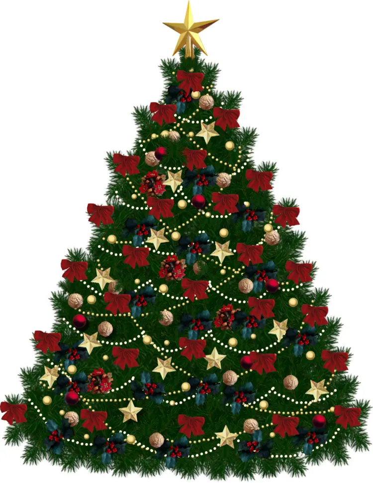 Decorated Christmas Tree with Ornaments