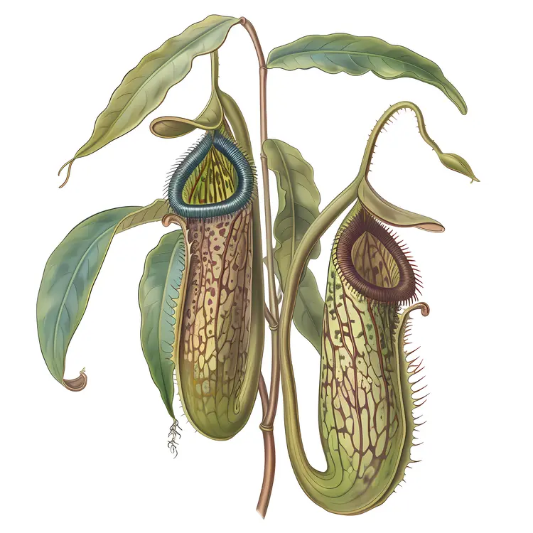 Illustration of Exotic Pitcher Plant