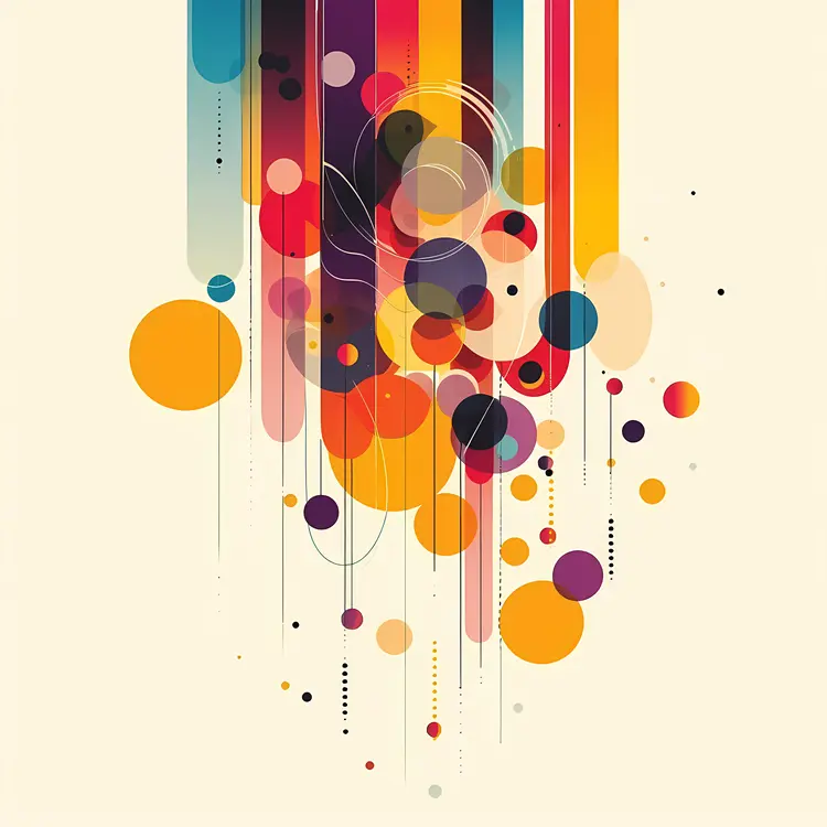 Abstract Colorful Circles Design