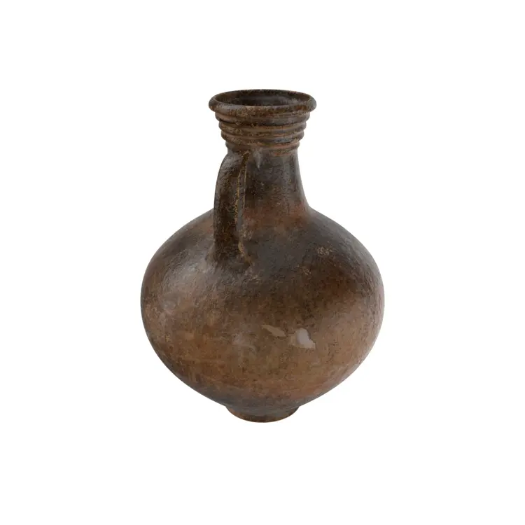 Brown Ancient Jug with Handle