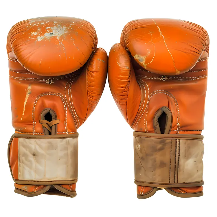 Vintage Orange Boxing Gloves