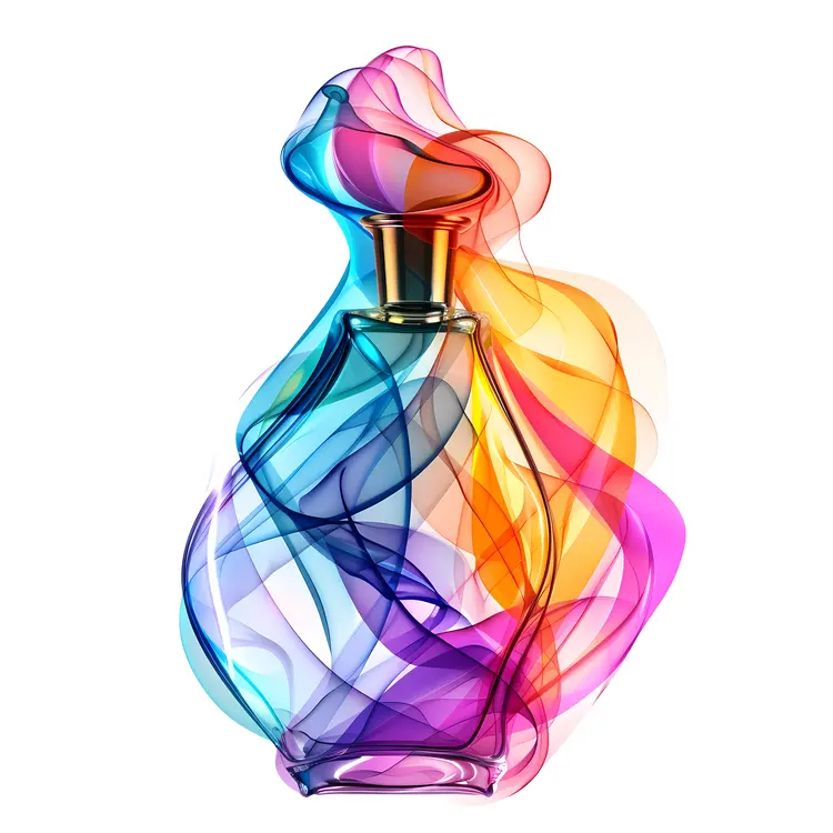 Rainbow Perfume Bottle with Artistic Design