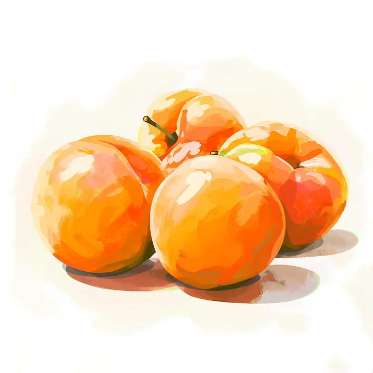 Cluster of Orange Apricots