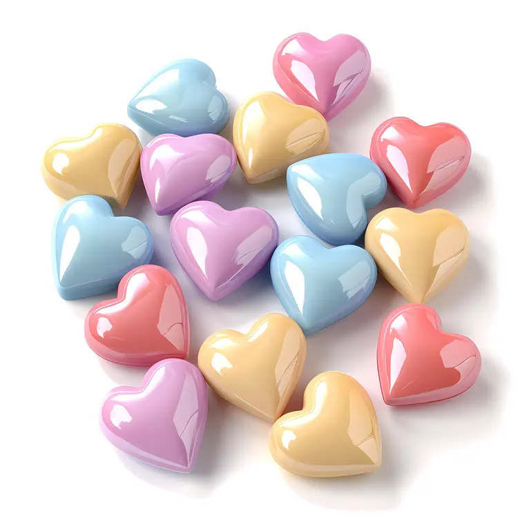 Assorted Colorful Heart-Shaped Objects