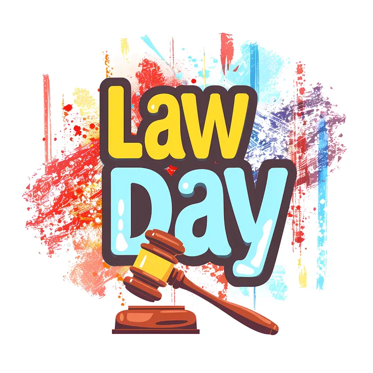 Law Day Gavel with Colorful Background