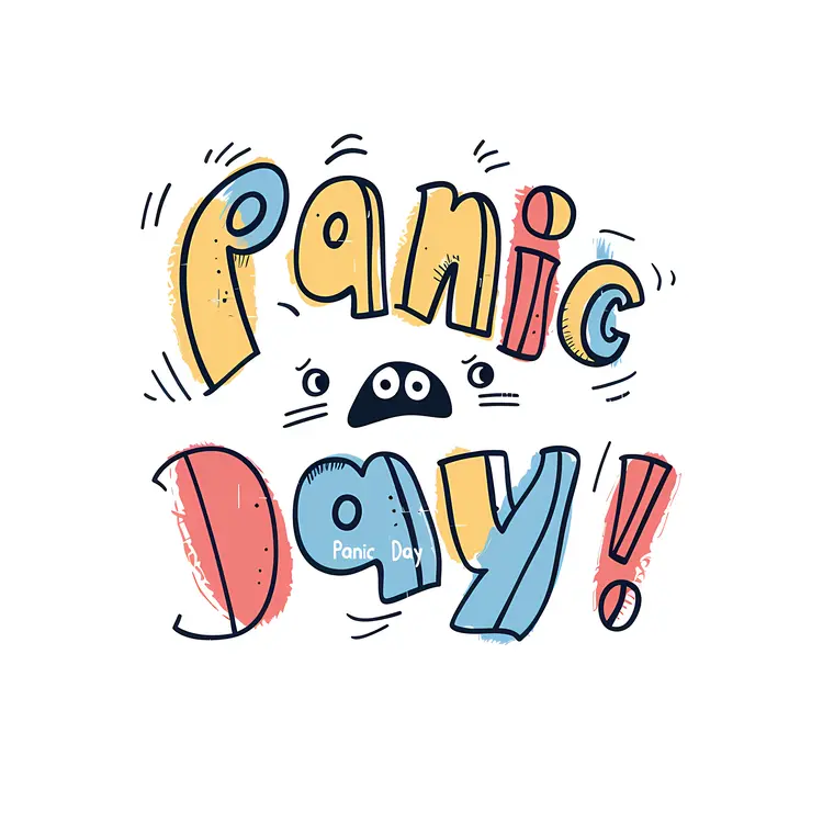 Colorful Panic Day Doodle