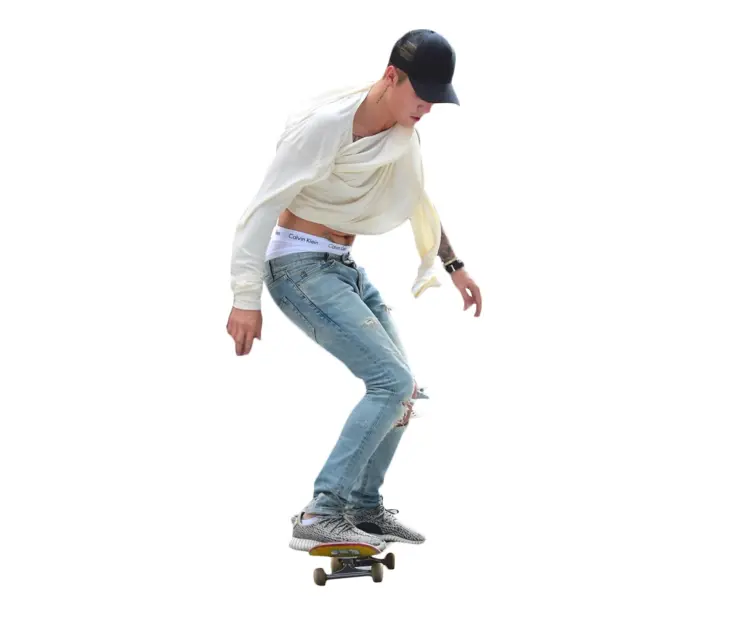 Casual Skateboarder with Cap