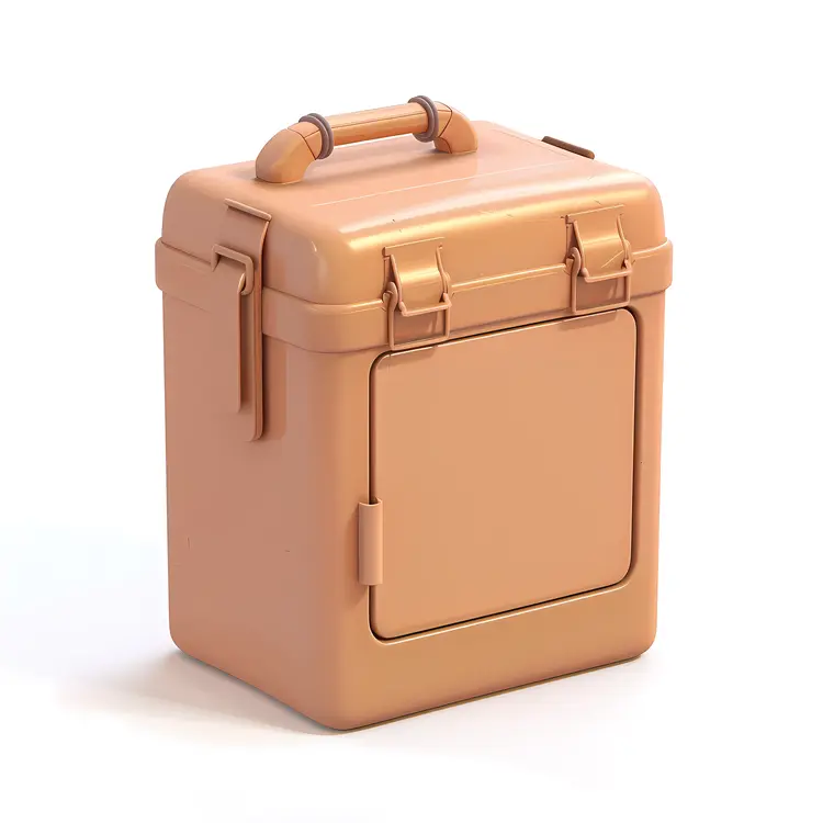 Portable Brown Cooler Box for Outdoor Use