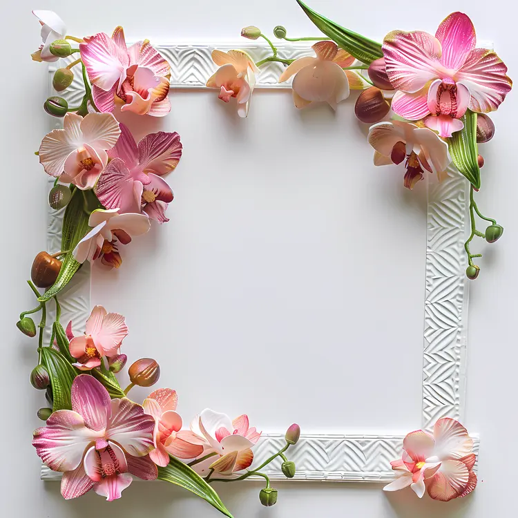 Elegant Pink Orchid Frame