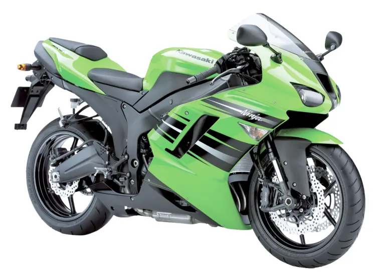 Green Kawasaki Sport Motorcycle
