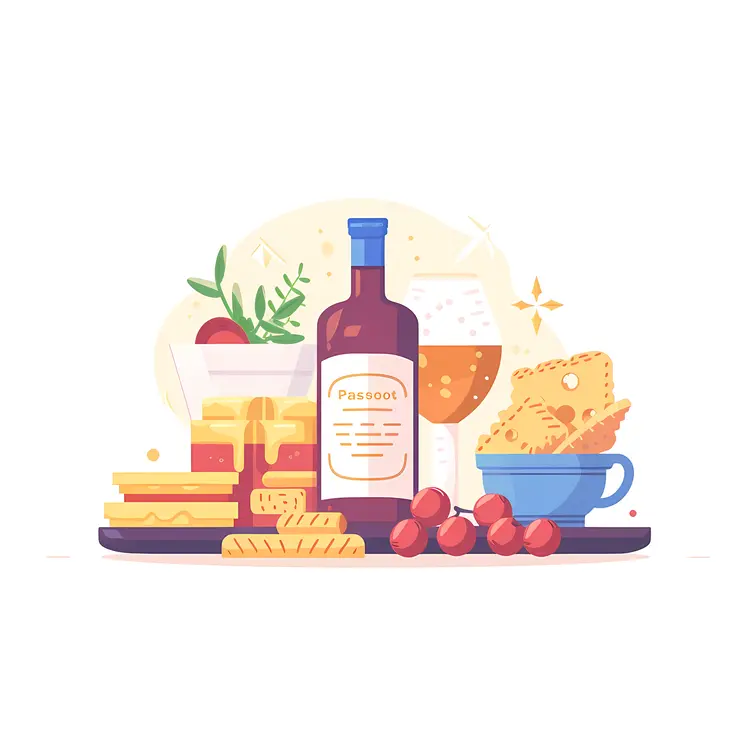 Wine and Snacks Arrangement
