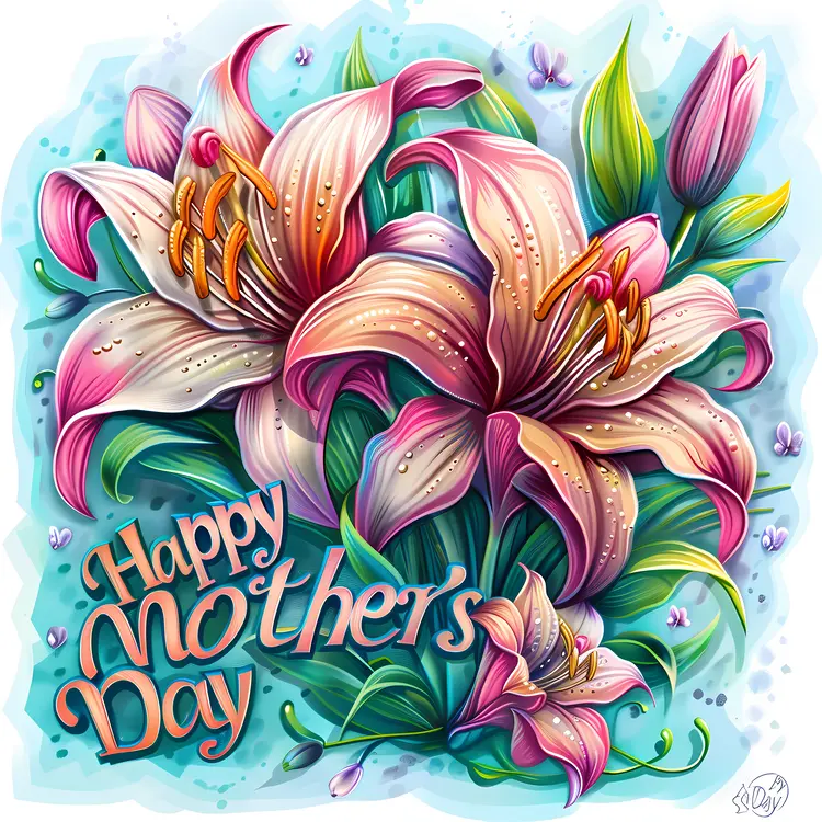 Beautiful Mother's Day Flowers Greeting Card
