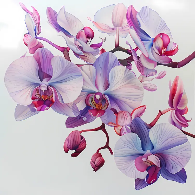 Beautiful Purple and Pink Orchids