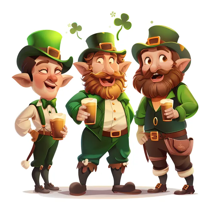 Leprechauns with Beer for St. Patrick's Day