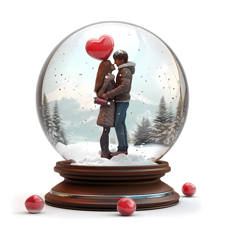 Couple in Snow Globe