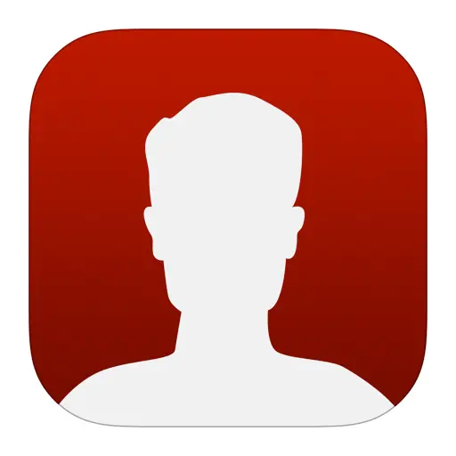 Red Silhouette Icon for User Profile