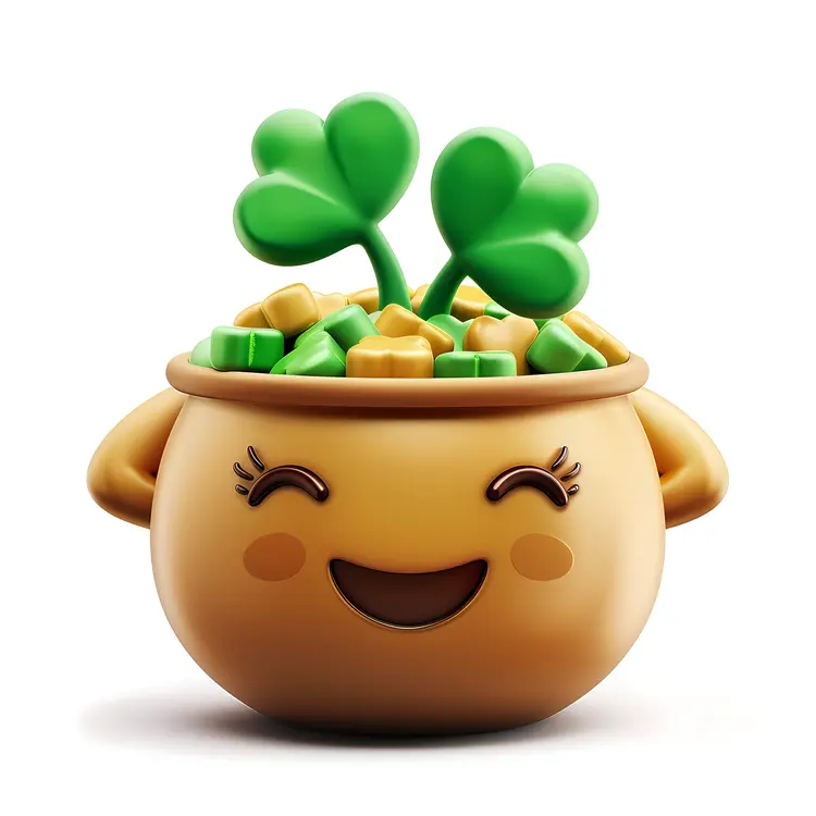 Pot of Gold with Clover