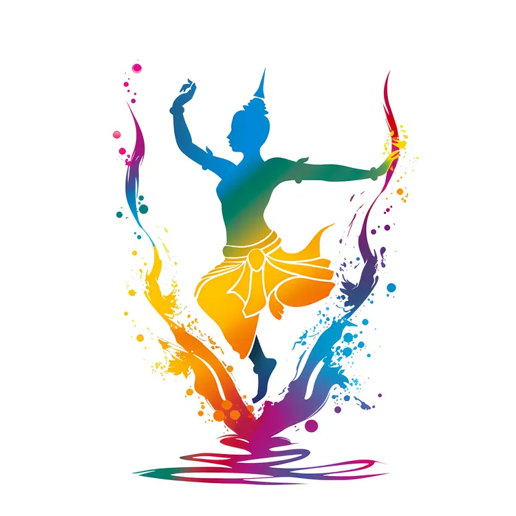 Colorful Traditional Dancer in Motion