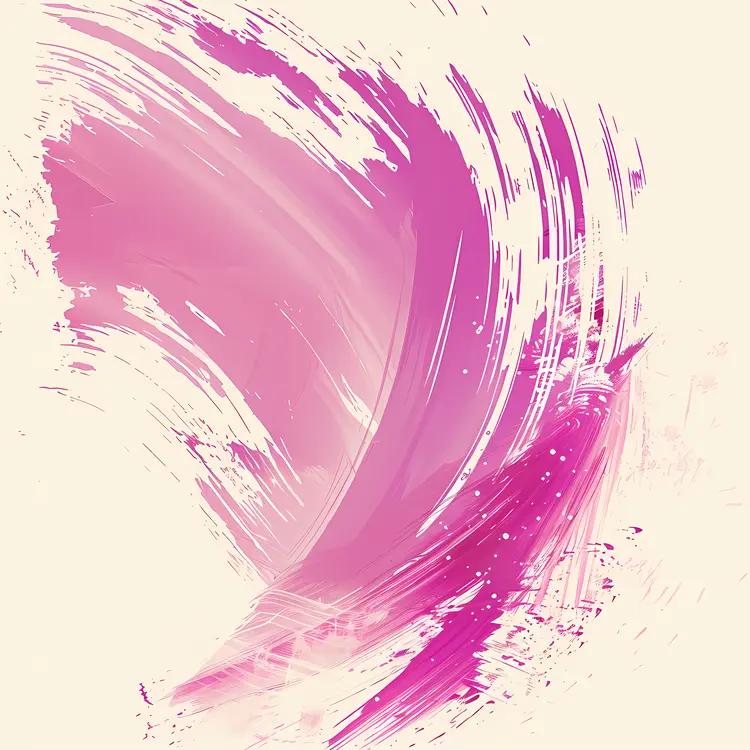 Pink Brush Strokes Abstract Art