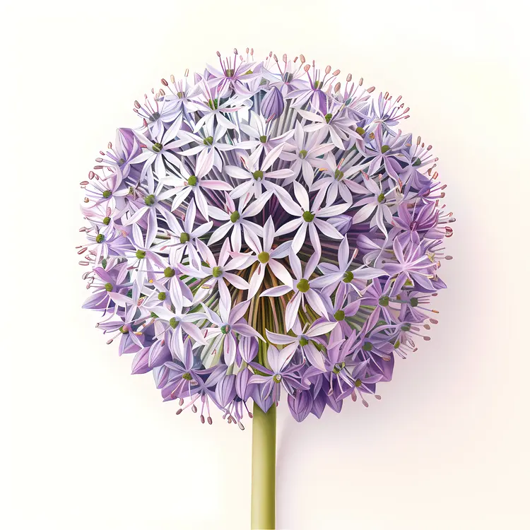 Close-up of Purple Flower Illustration