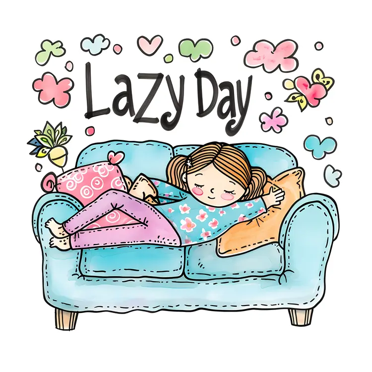 Comfortable Blue Couch for Lazy Day