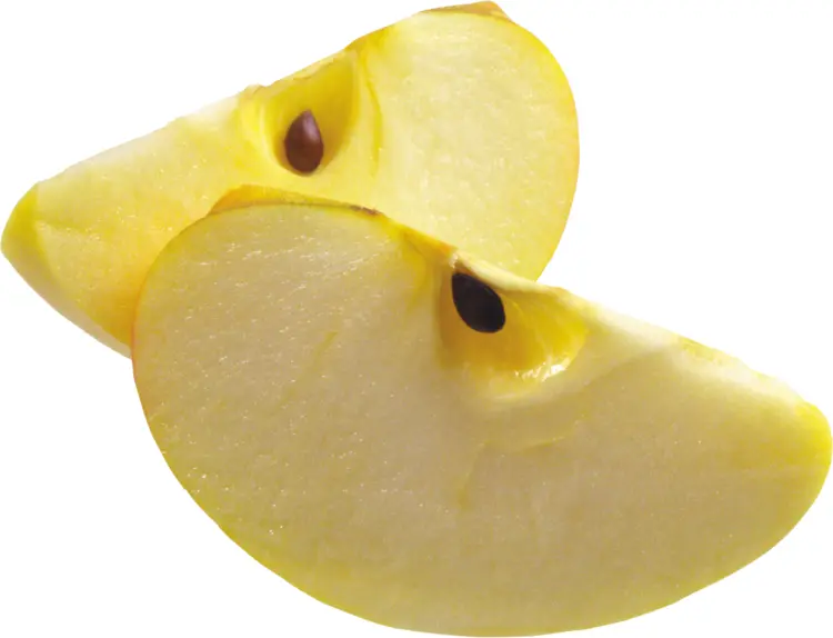 Fresh Yellow Apple Wedges