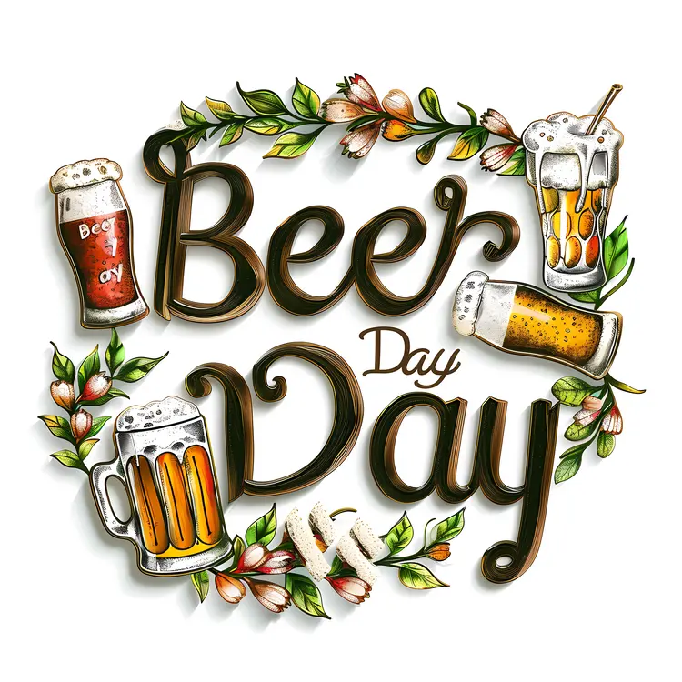 Beer Glasses with Leaves