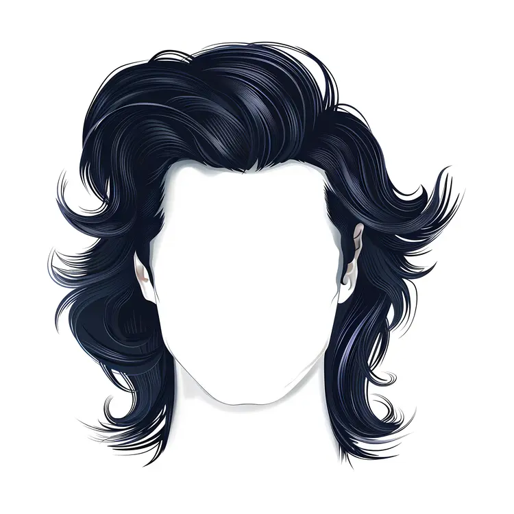 Stylish Dark Blue Wavy Hair