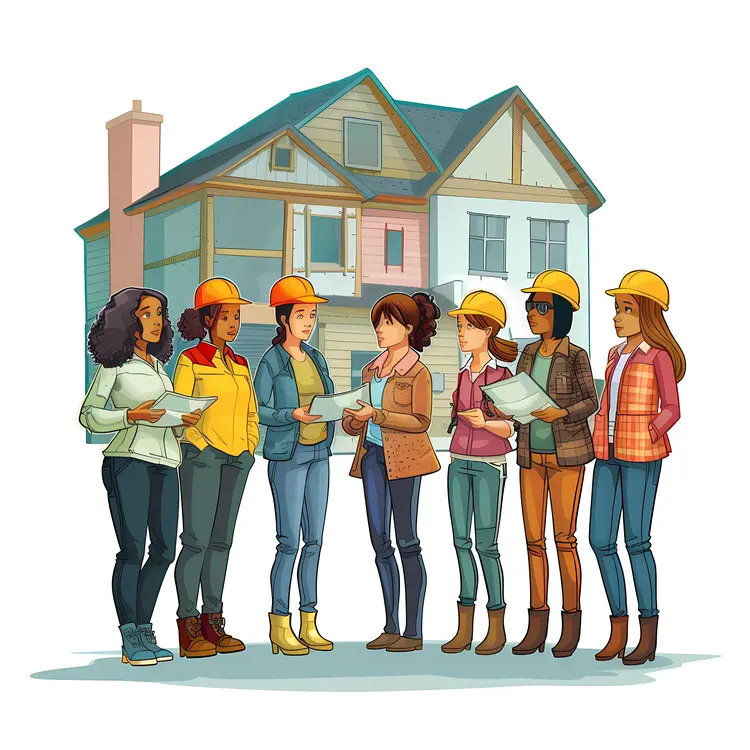 Group of Women in Construction Gear